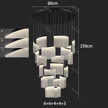 Modern home decor led lights pendant light lamps forstaircase Chandeliers for living room hanging light indoor lighting
