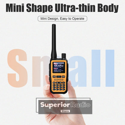 Baofeng UV-5R Mini Two Way Radio Orange BF-5R Mini Walkie Talkie Bluetooth Power Adjustable Tiny Size 1/2/4PCS Frequency Copy 5W