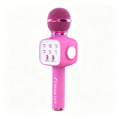 Wireless Bluetooth 5.2 Karaoke Microphone Portable Speaker Voice Changer RGB LED Premium Party Entertainment Singing Machine TWS Kids Adults Gift