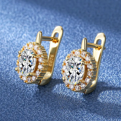 925 Silver Needle Princess Crystal Square Zircon Drop Earrings for Women Trendy Simplicity Jewelry Girl Sweet Gifts New
