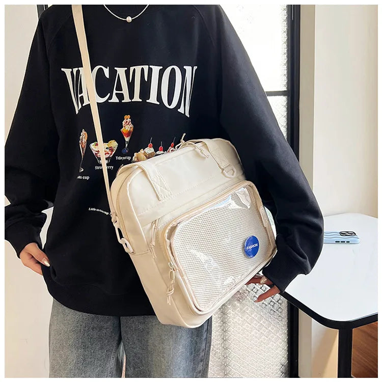 Japanese Style Kawaii Itabag For Dolls Large Handbags New Nylon School Bags For Teenage Girls Tote Shoulder Bag JK Crossbody Bag