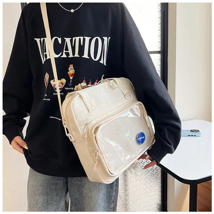 Japanese Style Kawaii Itabag For Dolls Large Handbags New Nylon School Bags For Teenage Girls Tote Shoulder Bag JK Crossbody Bag