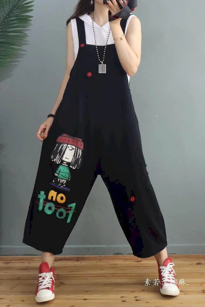 Denim Jumpsuits Women Straight Pants One Piece Outfit Women Rompes Loose Korean Style Casual Vintage Playsuits Women Clothing