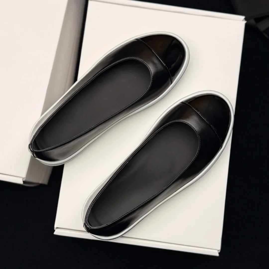 Luxury Brand Commuter Shoes Women's Slip-on Versatile Casual Shoes Casual Shoes Lambskin Material Stylish Casual Flat Shoes