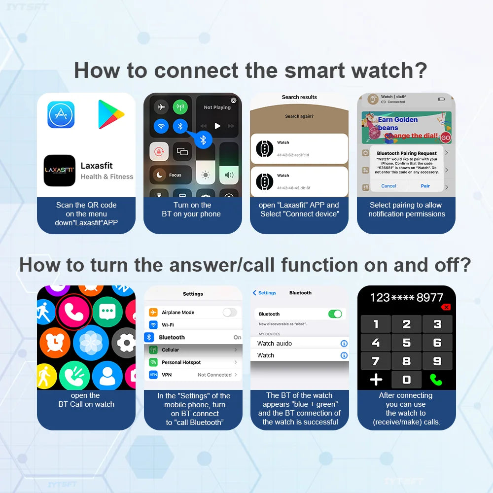 LAXASFIT H9 Smart Watch Men Women Sports Fitness Tracker 2.01 inch HD Screen Bluetooth Talking Smart Watch For Android IOS