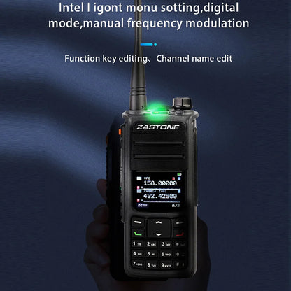 ZASTONE UV008 DMR Digital Radio With AES256 Encryption IP67 Waterproof Function VHF UHF 10W GPS Walkie Talkie Long Range