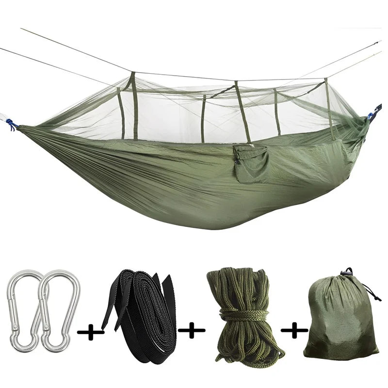 2-in-1 Camping Hammock Tent with RainFly, Portable Sleeping Hammock Camping Bag