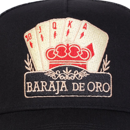 Unisex BARAJA DE ORO Poker Embroidery Baseball Net Caps Spring Summer Outdoor Adjustable Casual Hats Sunscreen Hat Sports Cap