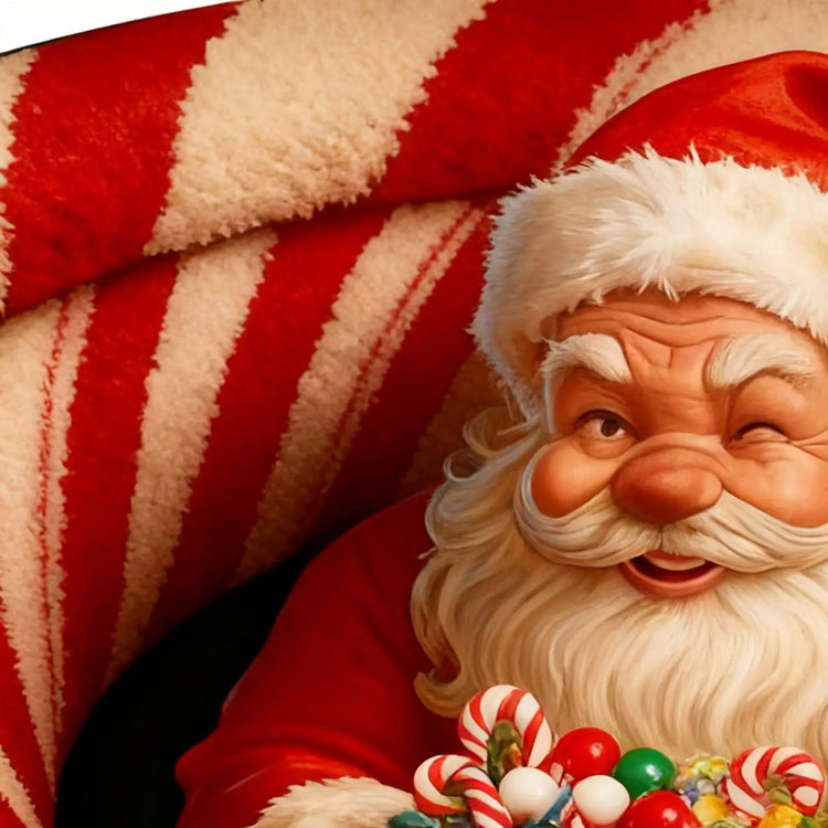 Christmas Rugs Indoor Optical Illusion Santa Claus Anti-Slip Area Rug Christmas Decorations For Living Room Entryway Office Dorm