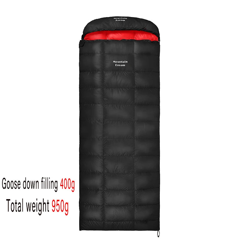 Envelope-style Down Sleeping Bag Ultra-light Goose Down Waterproof Plus Size Winter Warm Travel Hiking Camping Sleeping Bag