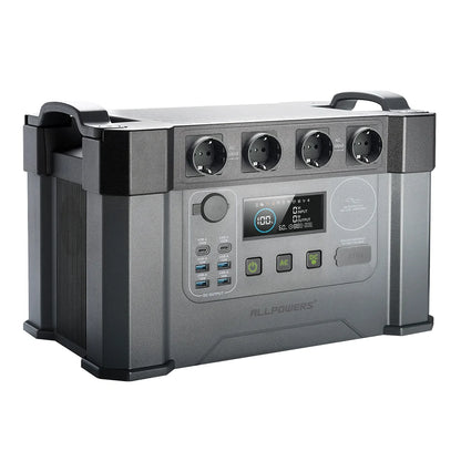 ALLPOWERS S2000 PRO Solar Generator 2400W Portable Power Station & SE100 100W Folable Solar Panels for Outdoor RV Camping Home