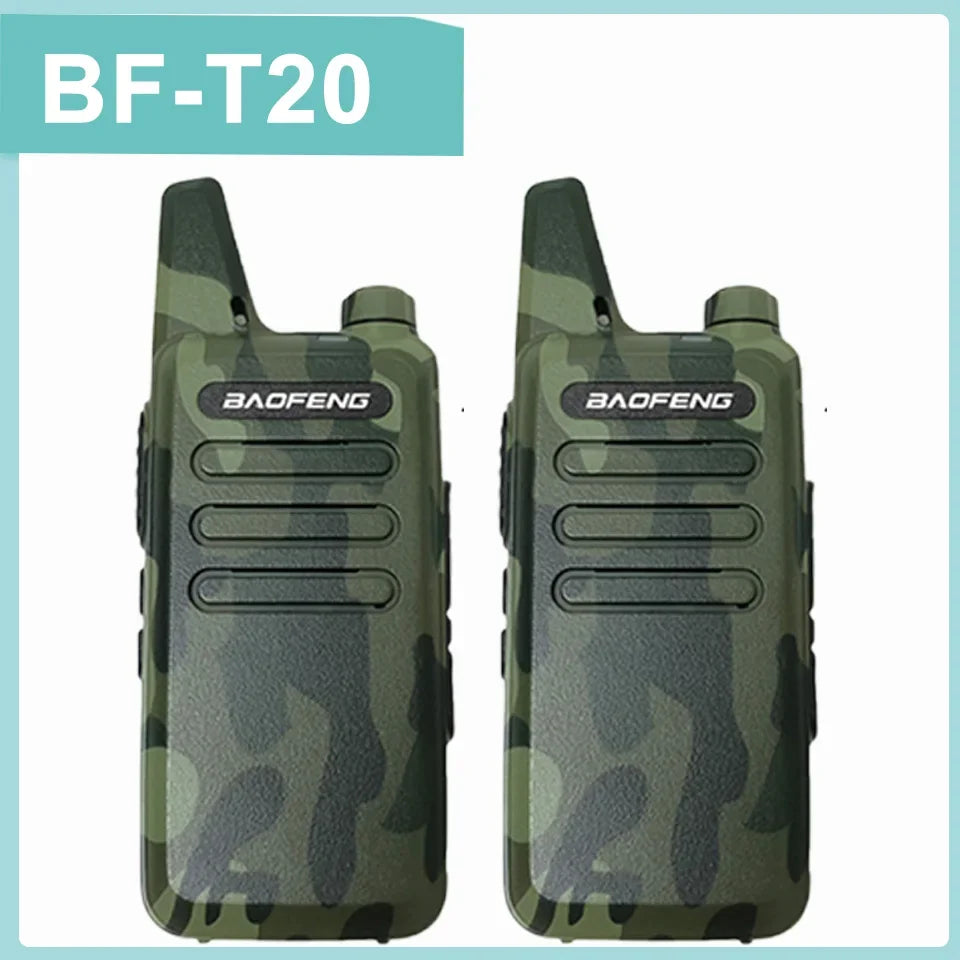 1/2PCS Baofeng BF-T20 Walkie Talkie Mini Micro USB Charging Portable Two Way Radios Upgrade Of BF-C9 KD-C1 For Hunting Kid’s Toy