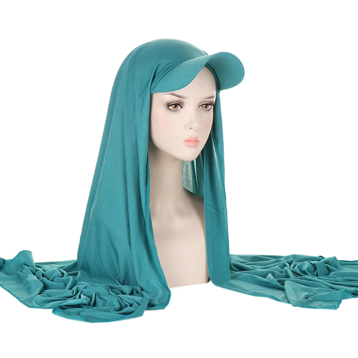 Trendy Musilm Women Jersey Hijab with Base Ball Cap Summer Sports Cap Ready To Wear Instant Jersey Sport HIjabs