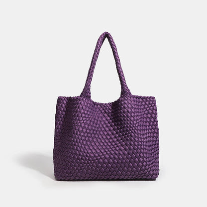 Large size women's tote bag Women's fashion bags 2024 Hot product Neoprene material women's hand-woven bag Large volume Tote bag