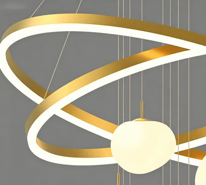 Modern Home Decor LED Lights Pendant Light Lamps for Staircase Chandeliers for Living Room Hanging Light Indoor Lighting