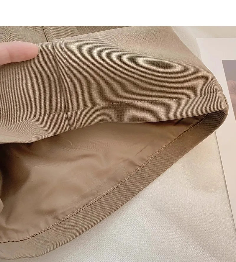 Casual Women A-Line Shorts Fashion Office Lady Commute Vintage Solid High Waist Short Pants Casual Streetwear Summer Trousers