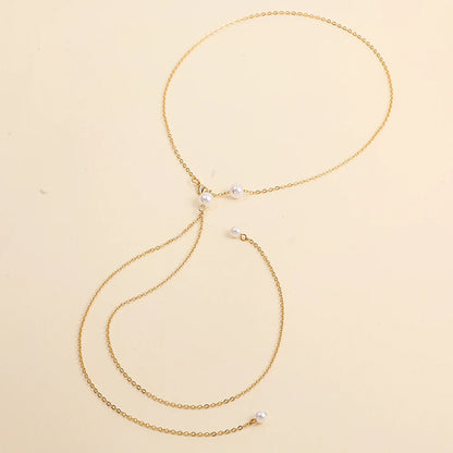 Elegant Crystal Bride Back Chain Necklace Dress Accessories Gift Fashion Round Rhinestone Backless Necklace Wedding Body Jewelry
