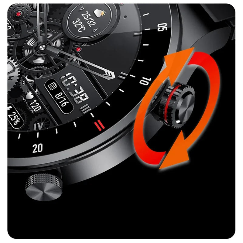 GPS ECG+PPG Bluetooth Call Smart Watch Men 2025 Sports Bracelet NFC Waterproof Custom Watch Face Men SmartWatch For IOS Android