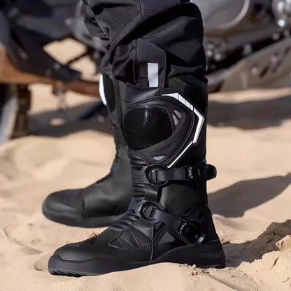 Waterproof Motocross Boots Professional Protective Motorcycle Boots Non-slip Racing Off-road Shoes Wear-resistant All Seasons