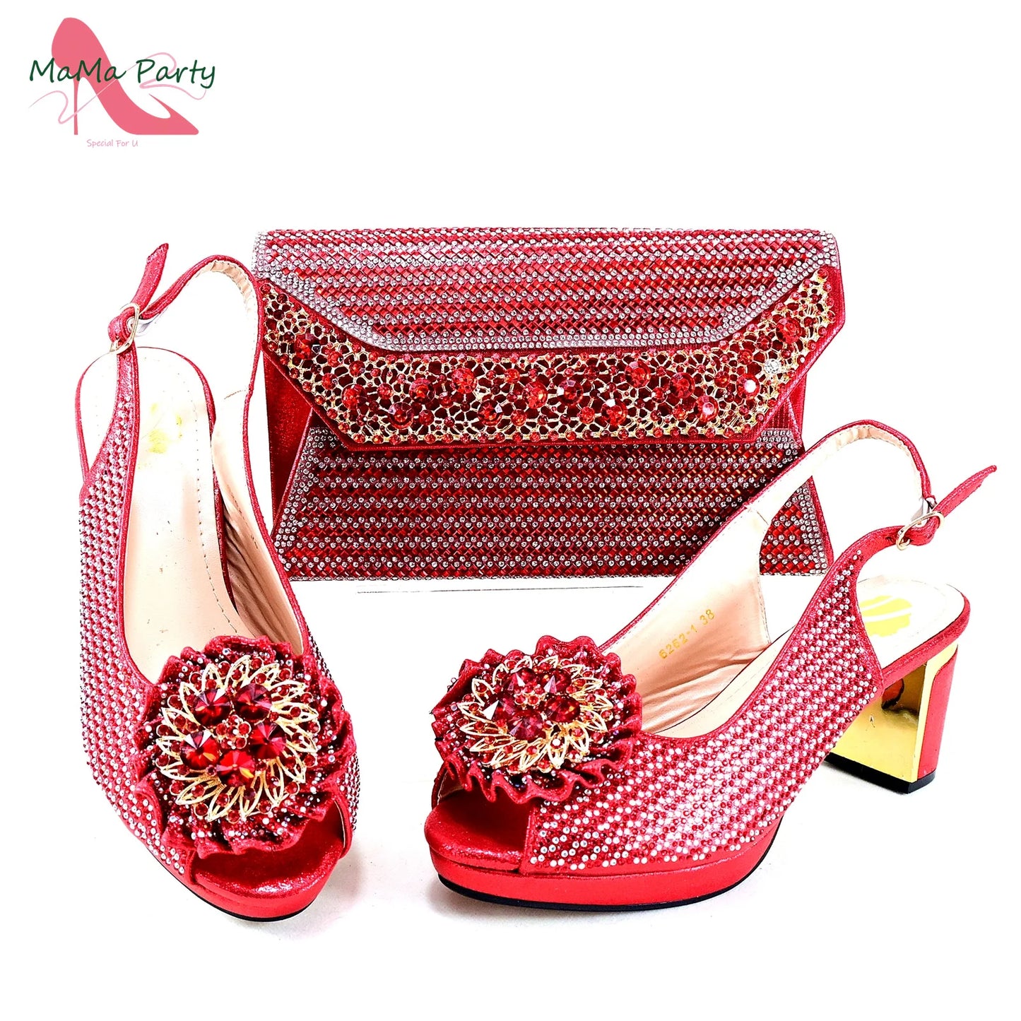 Mature Italian Women Shoes Matching Bag Set in Green Color 7 CM Comfortable Heels with Plaform Elegant Peep Toe Sandals