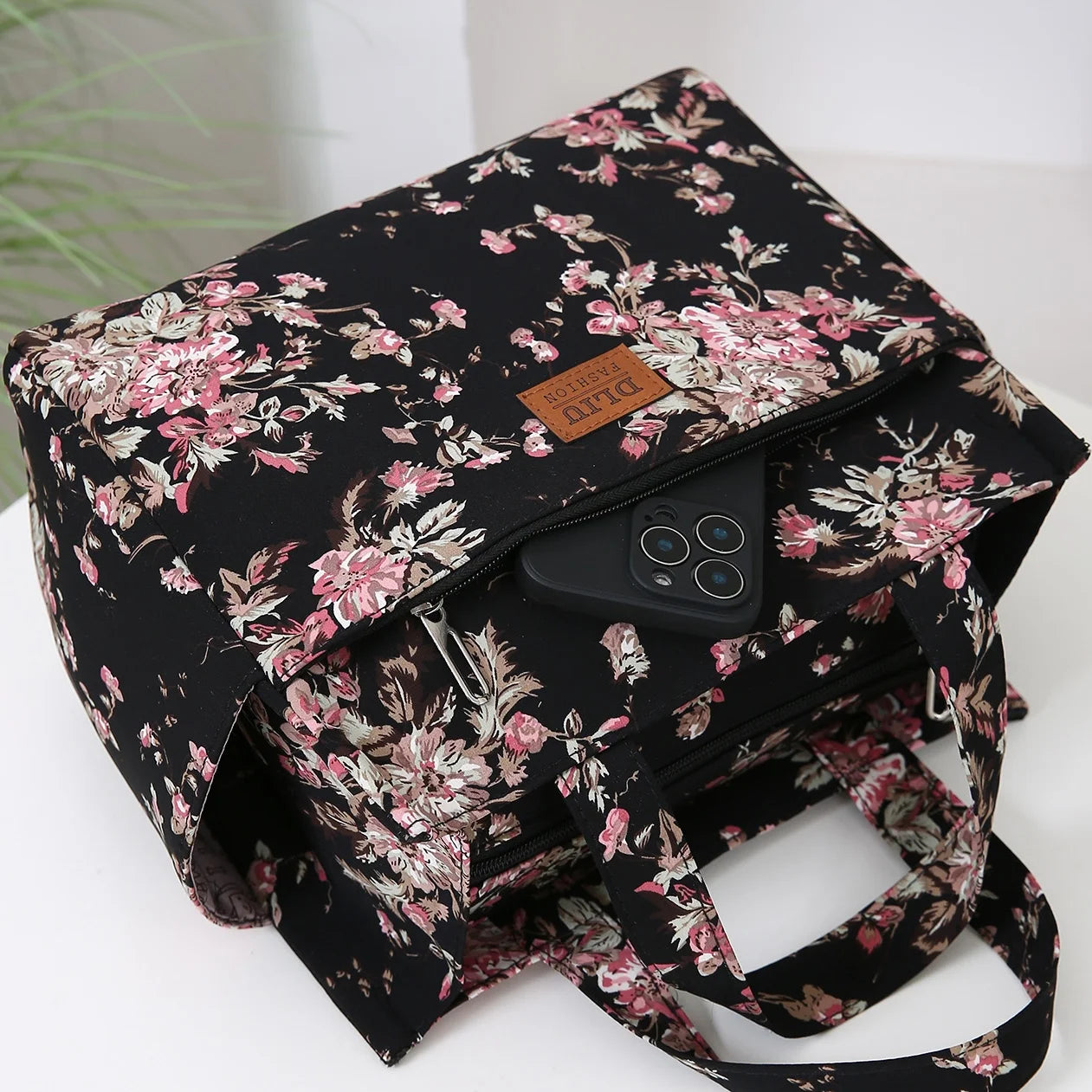 New Large Capacity Thickened Cloth Art Handbag Minimalist Work Lunch Box Storage Bag Suitable for Shopping Miscellaneous Uses