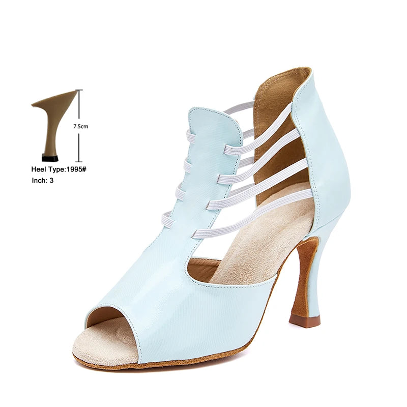 CIDIPAI Women Latin Dance Shoes Ladies Girls High Heels Tango Salsa Dance Shoes Soft Soled Indoor Party Sandals