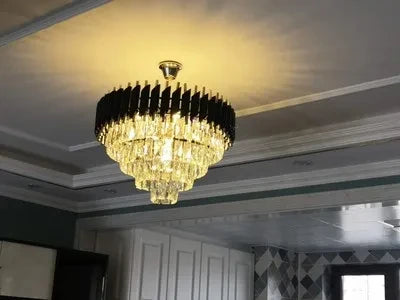 Villa Luxury Living Room Chandelier K9 Crystal Restaurant Pendant Lights Modern Ceiling Chandelier Dining Table Indoor Home Lamp