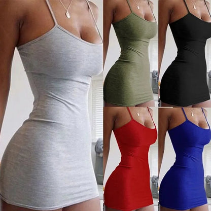 Summer Women Tight Bodycon Dress Nightclub High Slit Dress Sexy Strappy Beach Dress Outdoor Maxi Dress