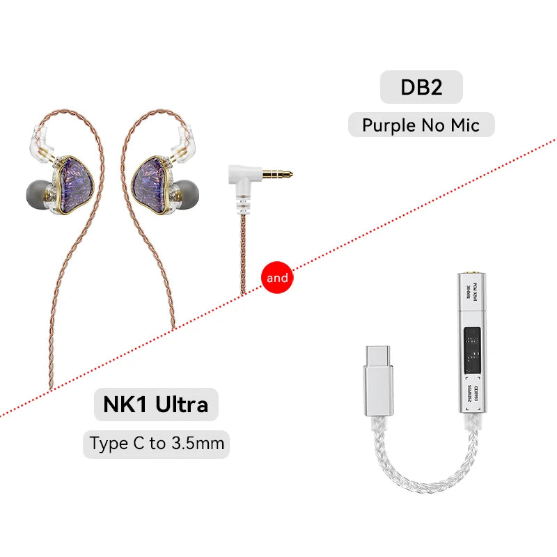 NICEHCK DB2 Wired Earbud IEM 1DD+1BA Hybrid Dual Driver HiFi Earphone With 0.78 2Pin Interface Warm Vocal Music In Ear Monitor