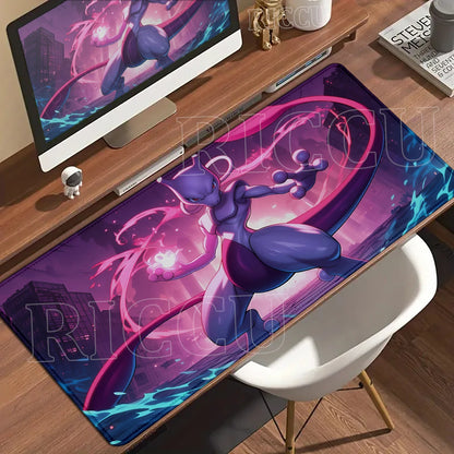 Gaming Mouse Pad Large Rubber Keyboard Desk Mat Anti-slip Gamer Playmat Laptop PC Accessories Carpet Mewtwo P-Pokemon Mousepad