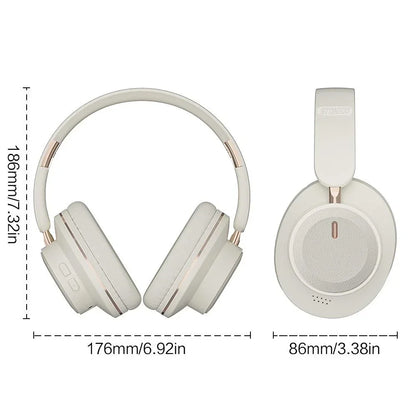 Wireless Headphones Bluetooth 5.3 Headset Foldable Portable Earphones Fashion Photography Props Aesthetic Outfit Accessories Long Battery Life Comfortable Lightweight Over Ear Bass Stereo Sound Adjustable Headband For Travel