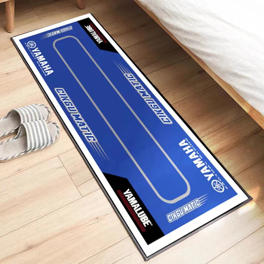 Yamaha Garage Mat Racing Motorcycle Carpet Polyester Moto Display Motorcycle Mat Anti-slip Home Decoration Living Room Rug