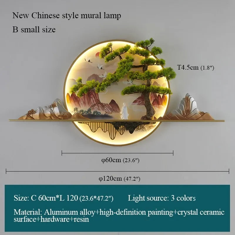 COLIN Modern Picture Wall Light LED Chinese Creative Landscape Mural Sconce Lamp For Home Living Room Study Bedroom Decor