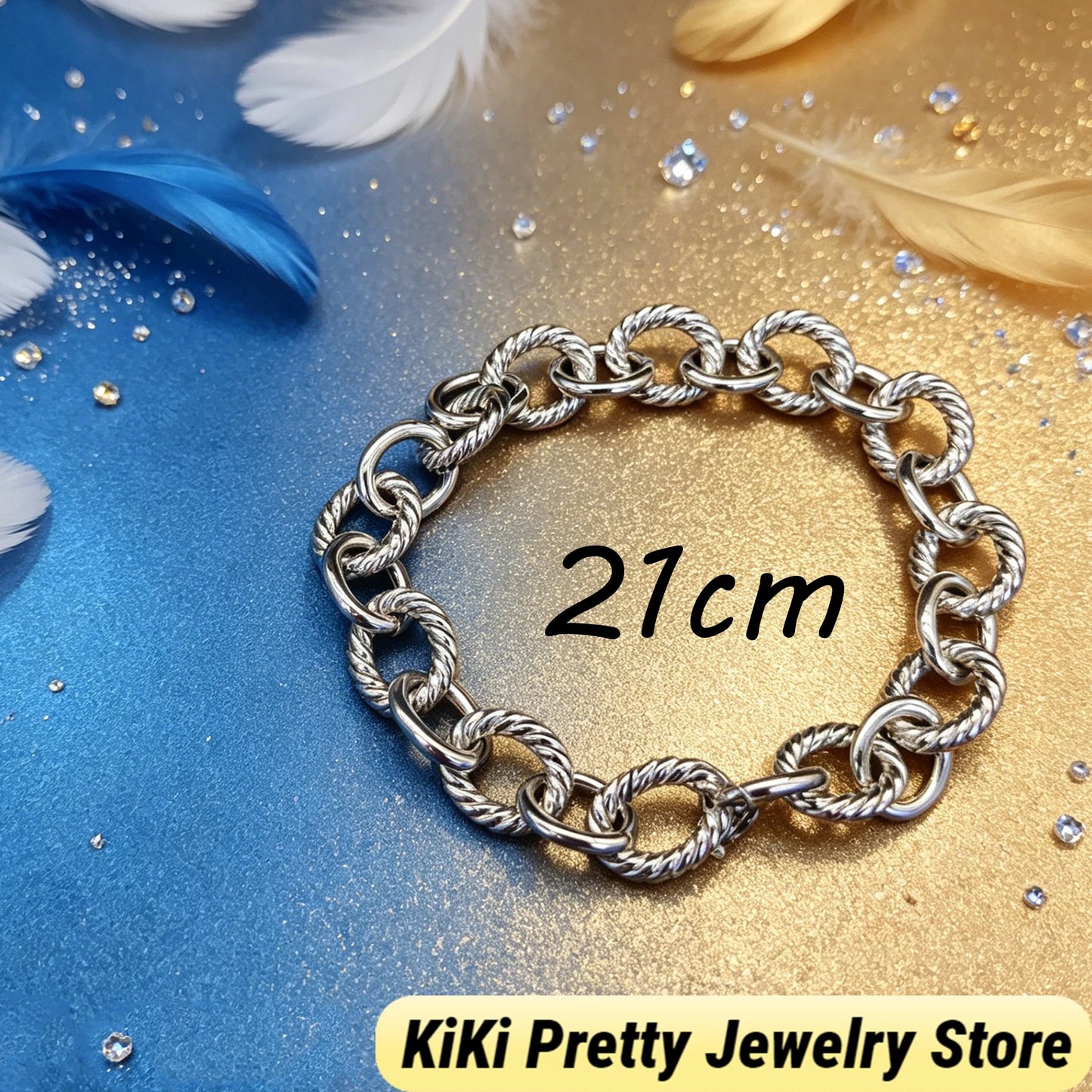 2026 New Dav High-Quality Bracelet Luxury Polished Gold Silver Tone Chain Bracelet Exquisite Craft Wrist Bangle for Formal Dinner & Dating