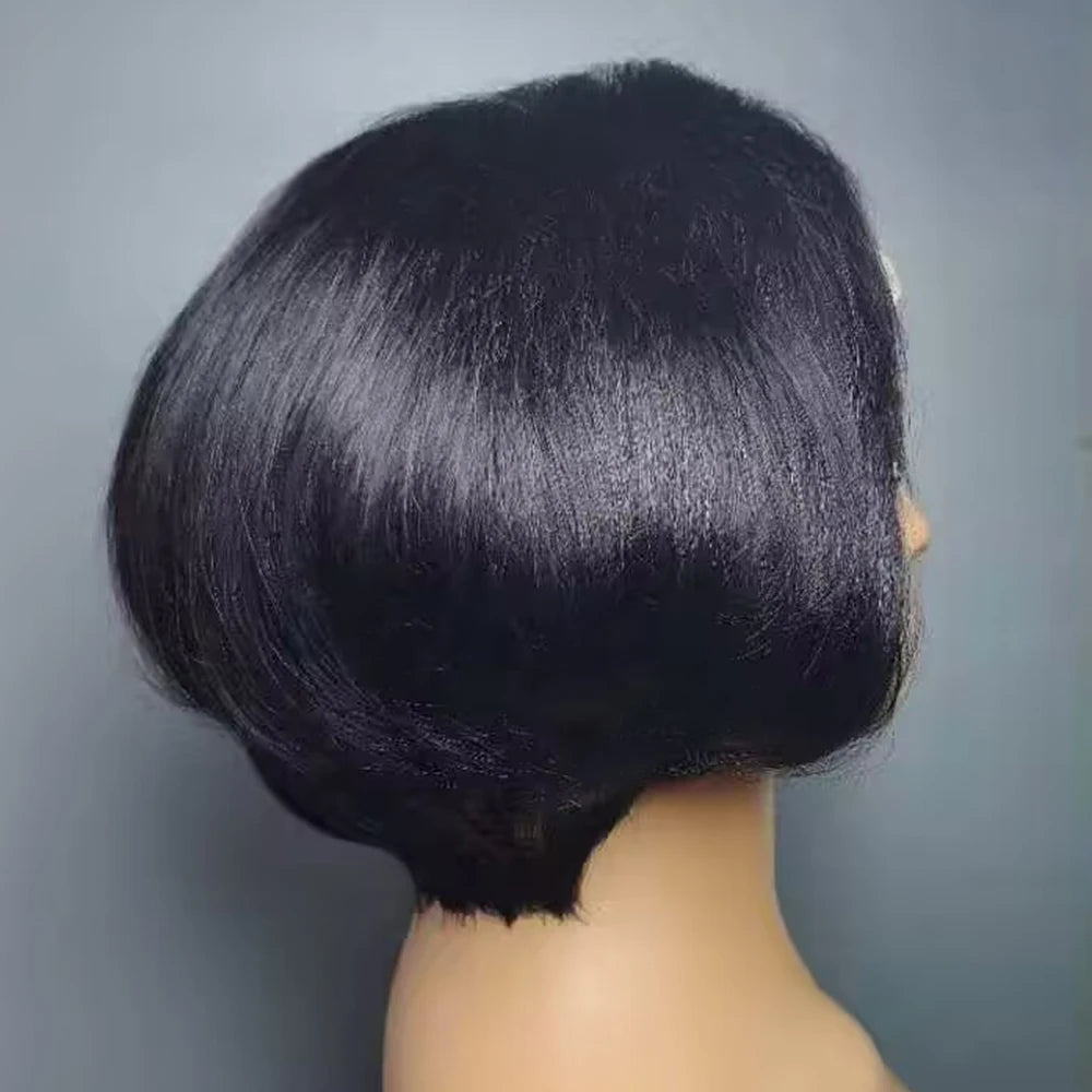 350 Density Human Hair Glueless Wigs 100% Human Hair Straight 4×4 High Density Wig Lace Frontal Wigs Pre Plucked Can Be Restyle