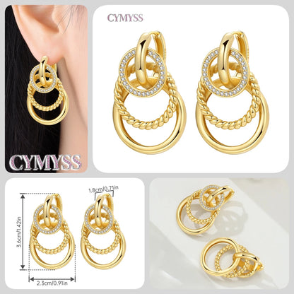 Original 925 Sterling Silver Heart Vintage Luxury Earrings Fashion 18K Gold Hoop Earrings for Women Piercing Jewelry Aretes 2026