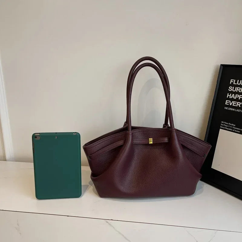 2026 French Style Women Tote Bag Large Capacity Luxury Underarm Bag Casual Single Shoulder Handbag Daily Commute Shopping Bags