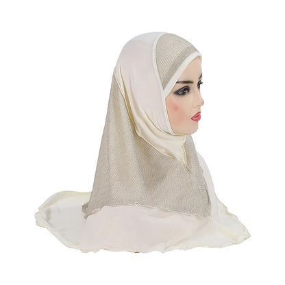H076 Adults or big girls medium size 70*60cm pray hijab muslim hijab scarf islamic headscarf hat amira pull on headwrap