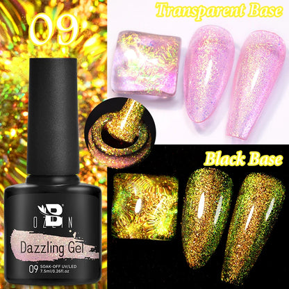 AWStorG 7.5ml Light Color Cat Eye Gel Nail Polish Pink Semi Permanent Glitter Magnetic Gel Soak Off UV LED Varnish Nail Art