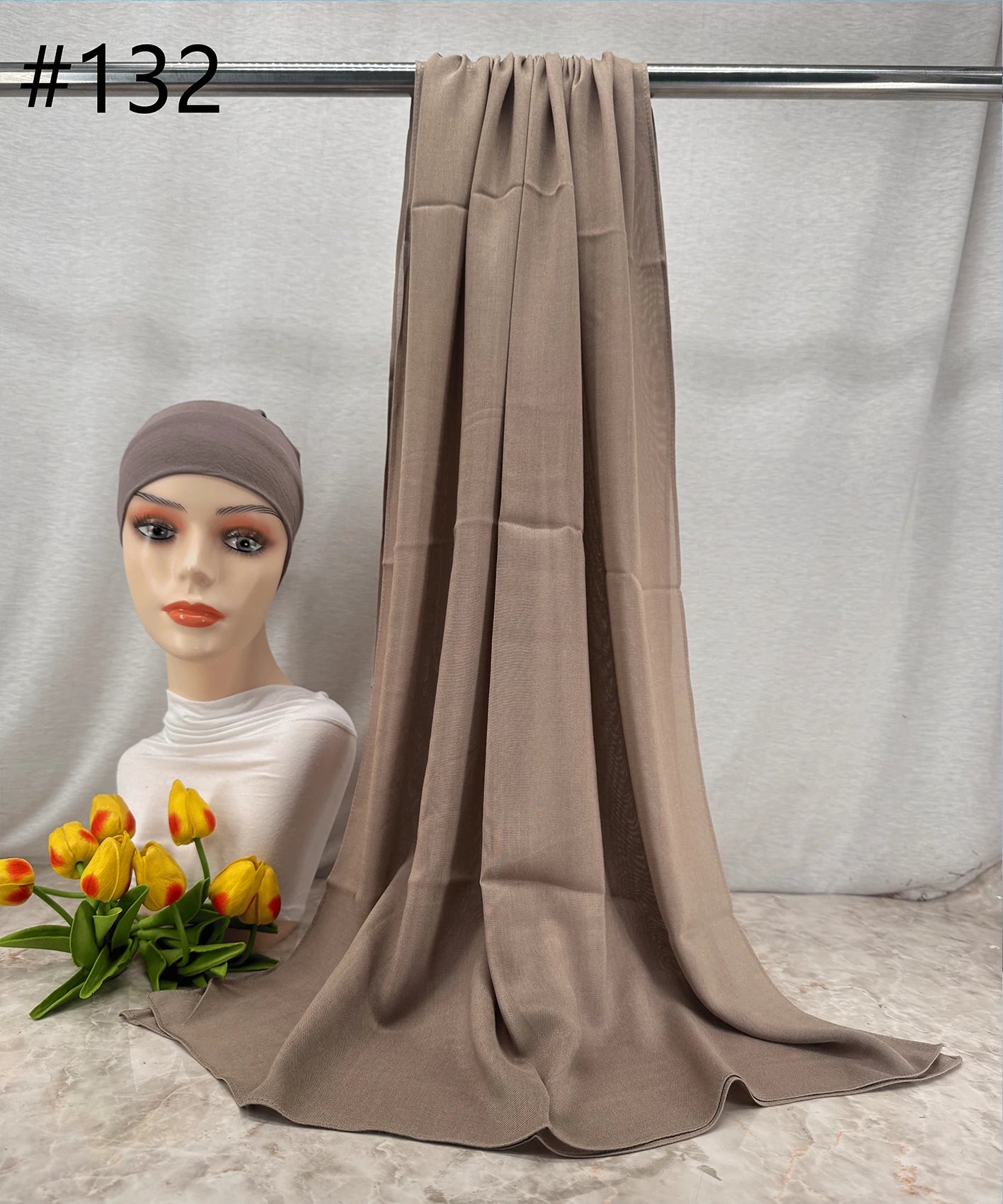 110colors Modal Hijab with Modal Undercap Set Basic Stretchy Pullover Headscarf Thin Breathable Sunscreen Head Wrap Hijabs Scarf