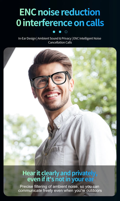 Smart Glasses CY01 8MP Camera 32GB Memory Bluetooth Calls ChatGPT DeepSeek Apps Voice Wake Music Player