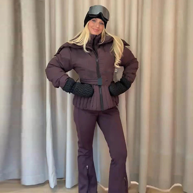 Detachable Sleeve Hooded Quilted Jackets 2026 Winter Ladies Solid 2-in-1 Zippers Waistcoat Cotton Coats Women's Warm Outwear