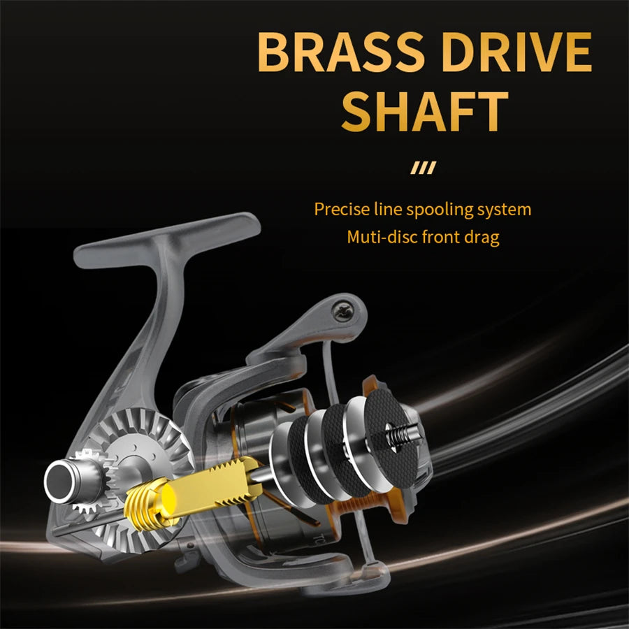ROOBLINOS TC Spinning Fishing Reel 10KG Max Drag 5.2:1 Gear Ratio Stainless Steel Main Shaft Ball Bearings Freshwater Saltwater