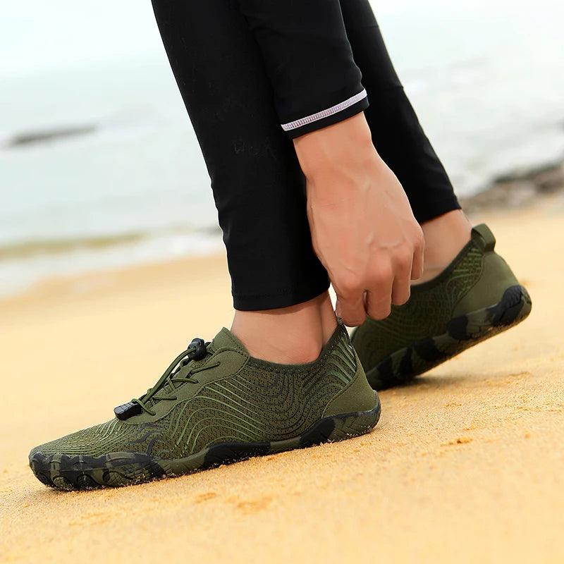 Mens River Tracking Shoes New Five Finger Swimming Surfing Breathable Elastic Aqua Shoes Unisex Summer Barefoot Beach Sneakers