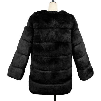 2026 Winter Long Sleeve Faux Fur Long Coat Women Elegant Pink Fluffy Outwear Jacket Lady Solid Casual Thick Warm Furry Outwear