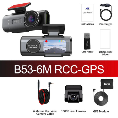 ACCEO 4K Car DVR Mini Video Recorder 24H Parking Dashcam Support Dual Lens 1080P Black Box Room Rearview Camera Night Vision