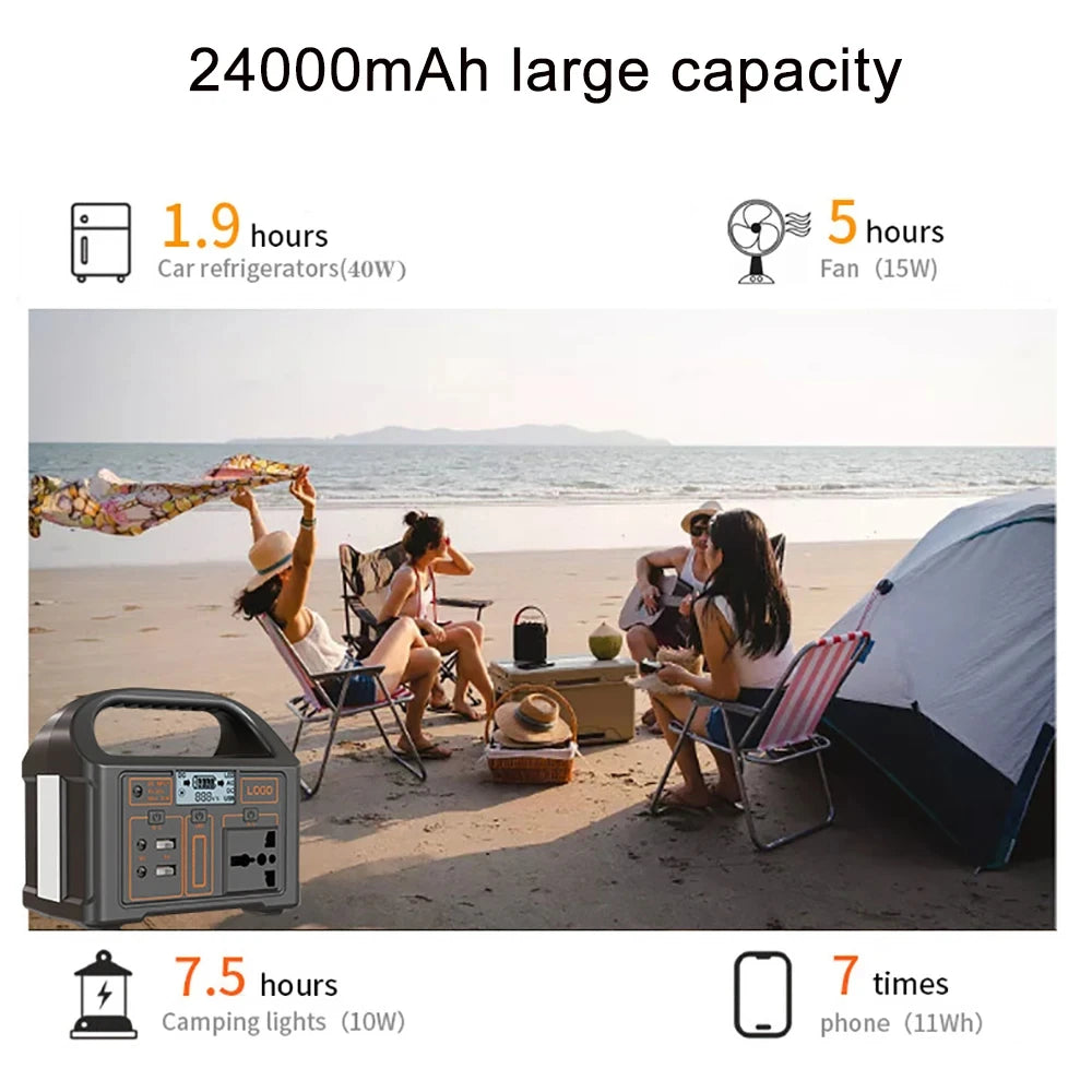 jsdsolar 100W Portable Power Station Power Generator 110V 220V LED Light Emergency Solar Power Bank for Outdoor Camping Travel