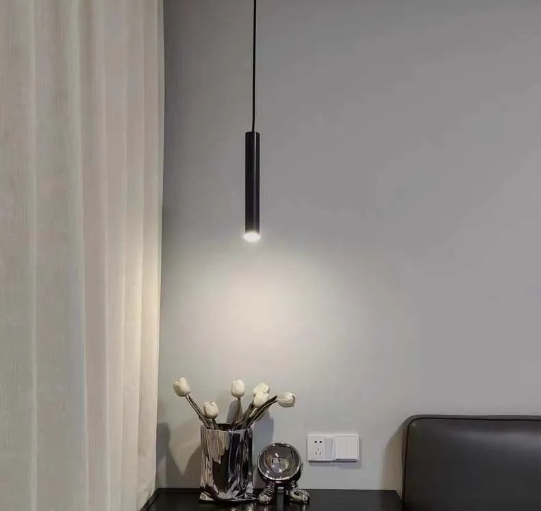 Modern LED Staircase Ceiling Chandelier Black Nordic Simple Indoor Lighting Fixture New Creative Design Island Long Hanging Lamp