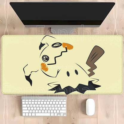 Gaming Pokemon Mimikyu Anime Kawaii PC Mouse Pad Keyboard Overlock Larger Mousepad PC Offices Non-slip Base HD Printing Desk Mat