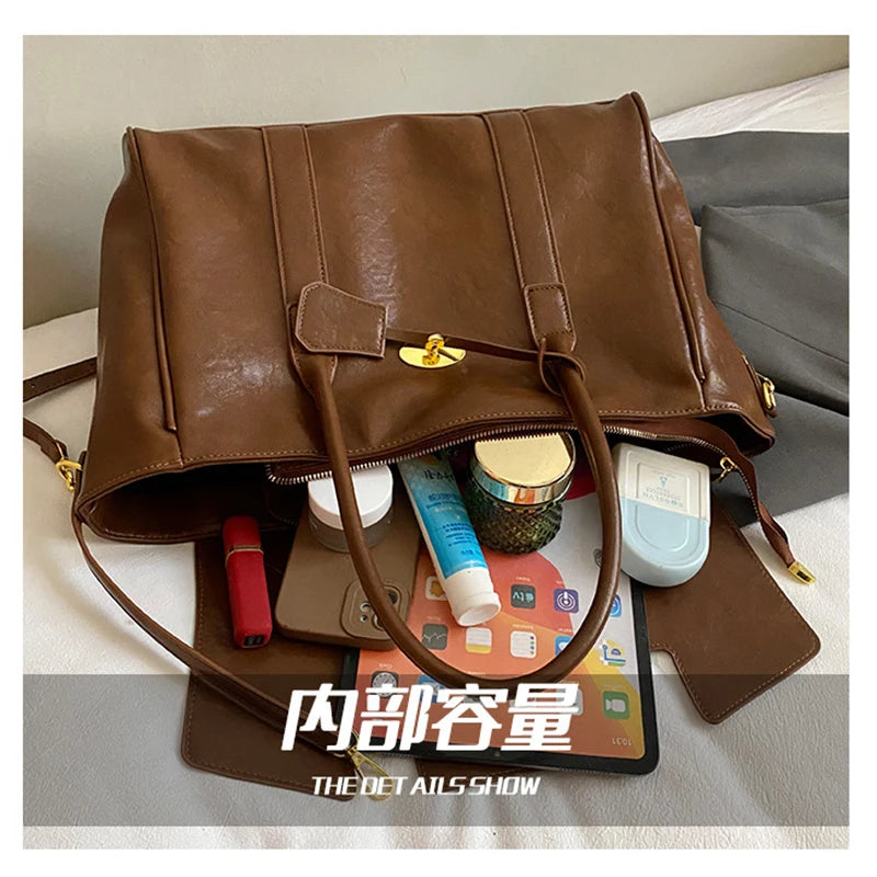 Fashion Women's High-quality Pu Leather Handbag 2026 New Business Large Capacity Commuter Shoulder Crossbody Bags for Women
